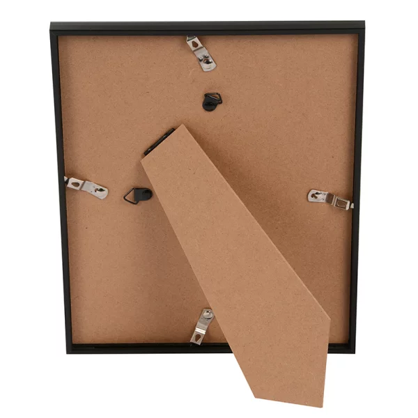 Kunststoff Bilderrahmen Puro mit Passepartout 18x24 cm (13x18 cm) | schwarz | Normalglas (2 mm)