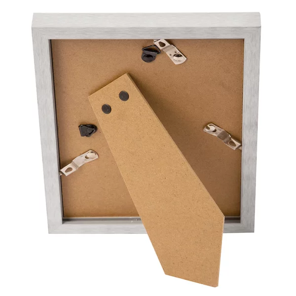 Kunststoff-Bilderrahmen Cosea mit Passepartout 13x18 cm (9x13 cm) | grau | Normalglas (2 mm)