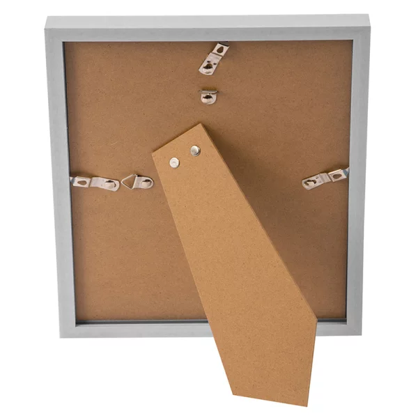 Kunststoff-Bilderrahmen Cosea mit Passepartout 18x24 cm (13x18 cm) | grau | Normalglas (2 mm)