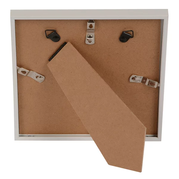 Kunststoff-Bilderrahmen Puro mit Passepartout 15x15 cm (10x10 cm) | weiß | Normalglas (2 mm)