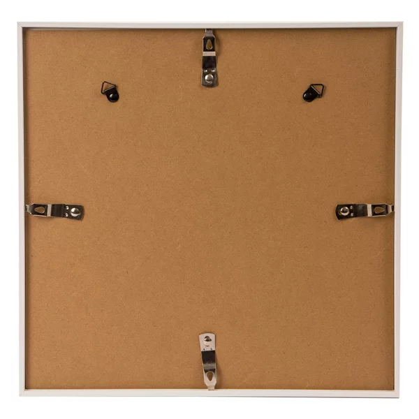 Kunststoff-Bilderrahmen Puro mit Passepartout 30x30 cm (18x18 cm) | weiß | Normalglas (2 mm)