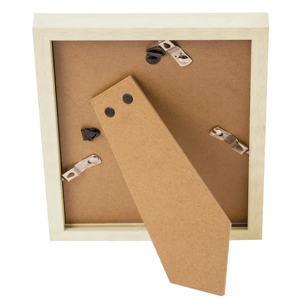 Kunststoff-Bilderrahmen Cosea mit Passepartout 13x18 cm (9x13 cm) | beige | Normalglas (2 mm)