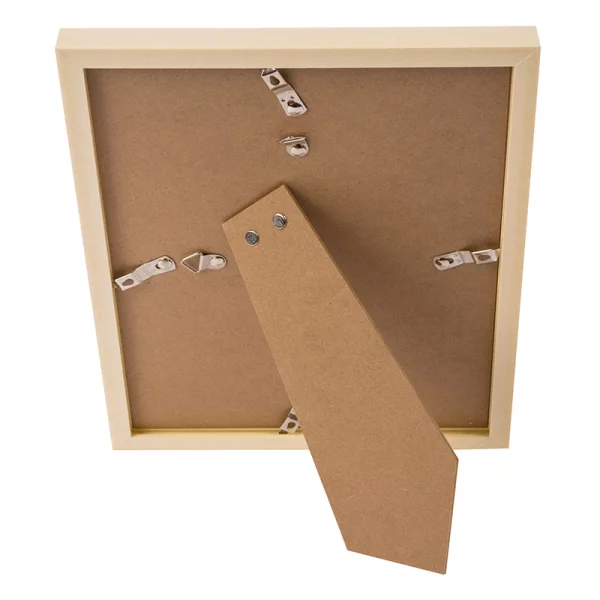 Kunststoff-Bilderrahmen Cosea mit Passepartout 18x24 cm (13x18 cm) | beige | Normalglas (2 mm)