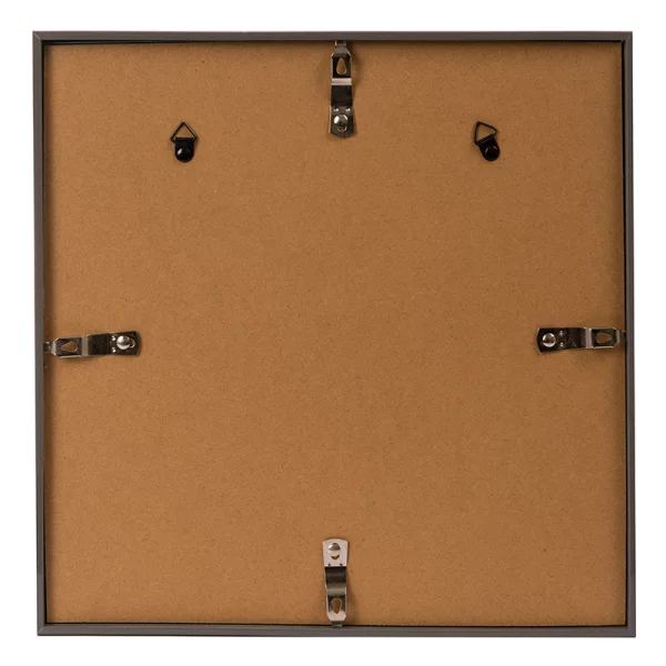 Kunststoff-Bilderrahmen Puro mit Passepartout 30x30 cm (18x18 cm) | grau | Normalglas (2 mm)