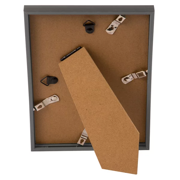Kunststoff-Bilderrahmen Puro mit Passepartout 13x18 cm (9x13 cm) | grau | Normalglas (2 mm)