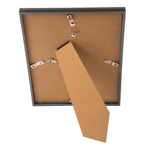 Kunststoff Bilderrahmen Puro mit Passepartout 18x24 cm (13x18 cm) | grau | Normalglas (2 mm)