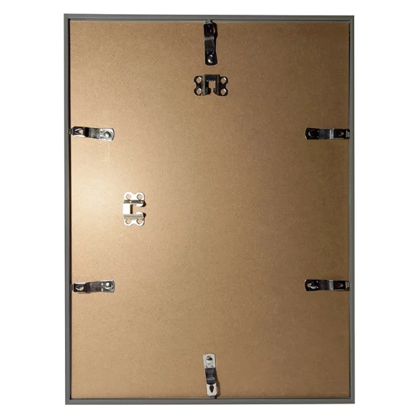 Kunststoff Bilderrahmen Puro mit Passepartout 30x40 cm (20x30 cm/DIN A4) | grau | Normalglas (2 mm)