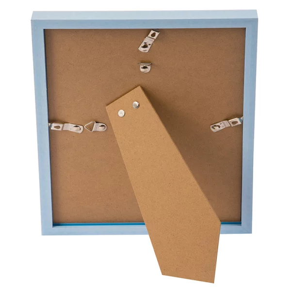 Kunststoff-Bilderrahmen Cosea mit Passepartout 18x24 cm (13x18 cm) | hellblau | Normalglas (2 mm)
