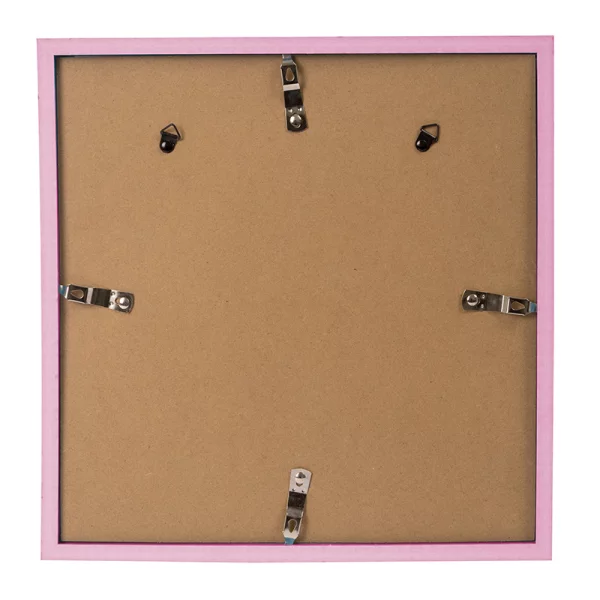 Kunststoff-Bilderrahmen Cosea mit Passepartout 30x30 cm (18x18 cm) | pink | Normalglas (2 mm)