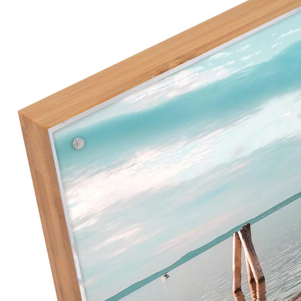 Acryl Bilderrahmen Bamboo mit Bambus-Rückwand 15x20 cm | Natur | Kunstglas (2 mm)