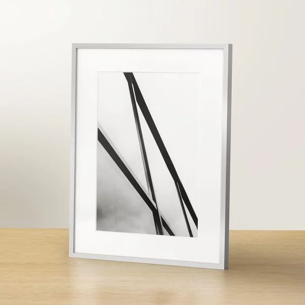 Alu 6 Magnet-Bilderrahmen 50x50 | Silber matt | Normalglas