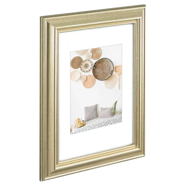 Kunststoff Bilderrahmen Lobby 13x18 cm | Gold | Normalglas (2 mm)