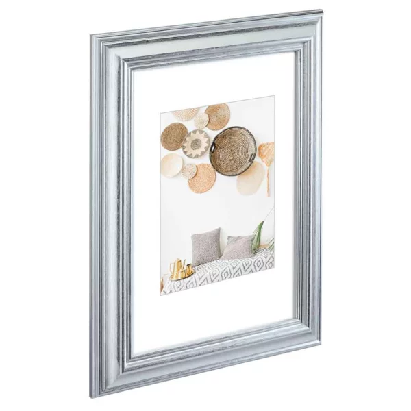 Kunststoff Bilderrahmen Lobby 13x18 cm | Silber | Normalglas (2 mm)