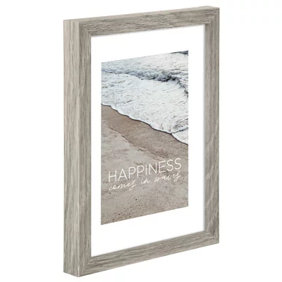 Holz Bilderrahmen Waves (MDF) 15x20 cm | Grau | Normalglas (2 mm)