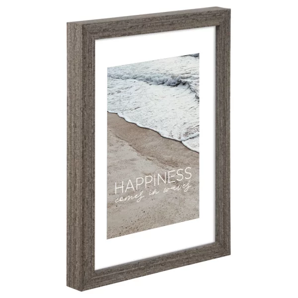 Holz Bilderrahmen Waves (MDF) 15x20 cm | Taupe | Normalglas (2 mm)