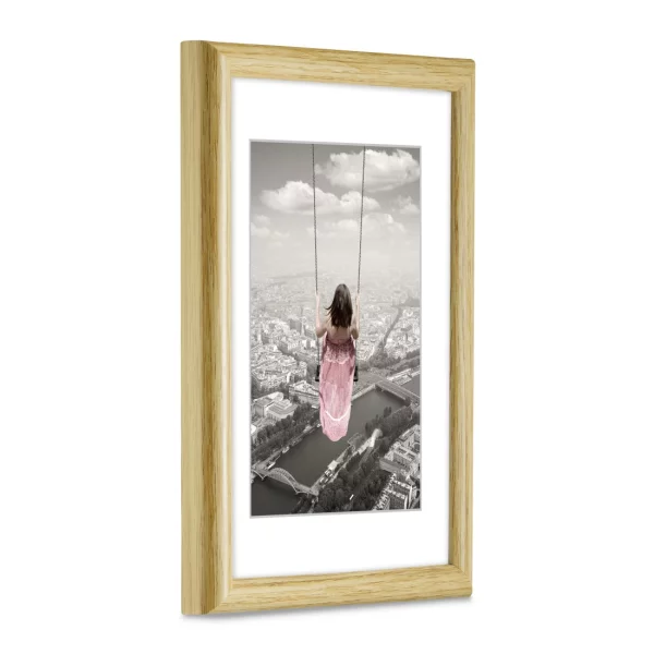 Kunststoff Bilderrahmen Swing 10x15 cm | Natur | Kunstglas (1 mm)