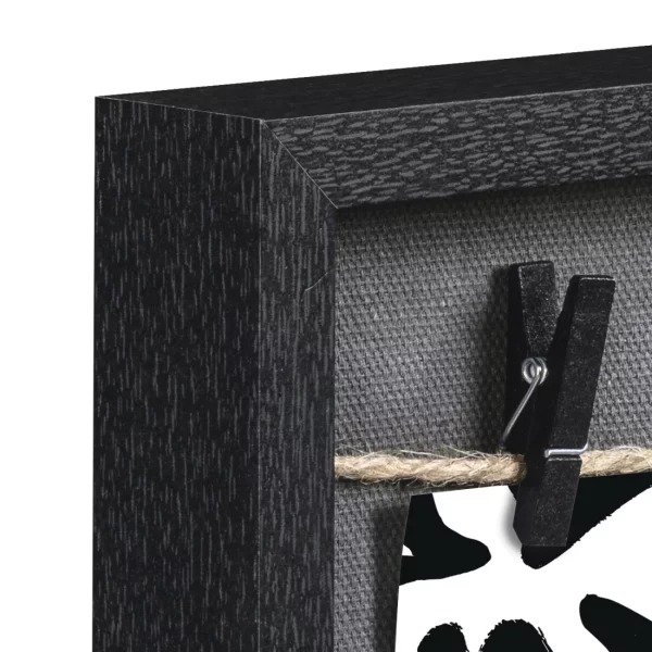Bilderrahmen Muro mit Schnur und Klammern 16,5 x 21,5 cm | Schwarz