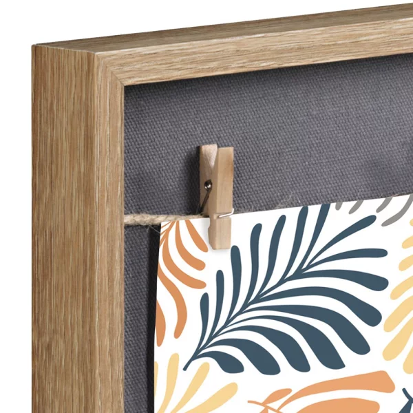 Bilderrahmen Muro mit 2 Schnüren und Klammern 29,5 x 36,5 cm | Eiche
