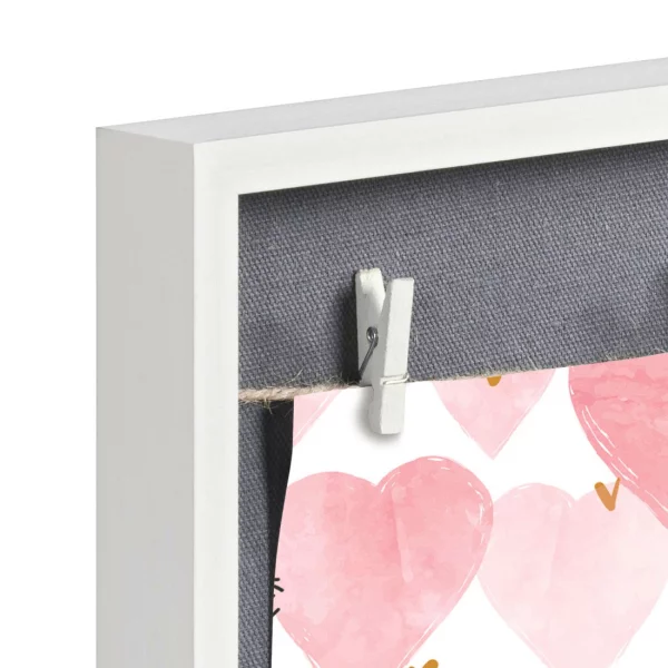 Bilderrahmen Muro mit 2 Schnüren und Klammern 29,5 x 36,5 cm | Weiß