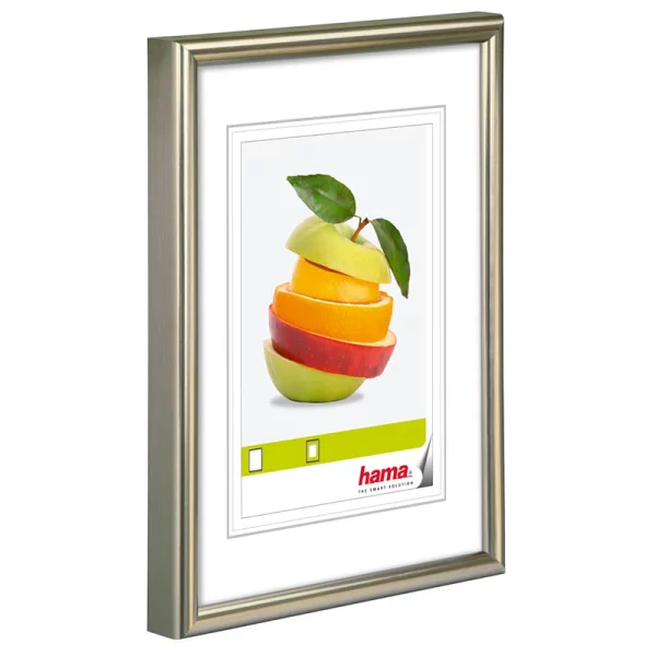 Kunststoff Bilderrahmen Sevilla Dekor 24x30 cm | Grau | Normalglas (2 mm)