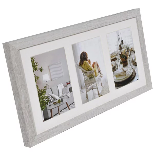 Holz-Galerierahmen Modern 3x10x15 cm | weiß | Normalglas (2 mm)
