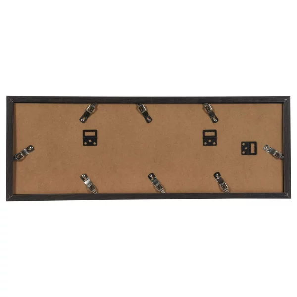 Holz Bilderrahmen Modern für mehrere Bilder 3x10x15 cm | dunkelbraun | Normalglas (2 mm)