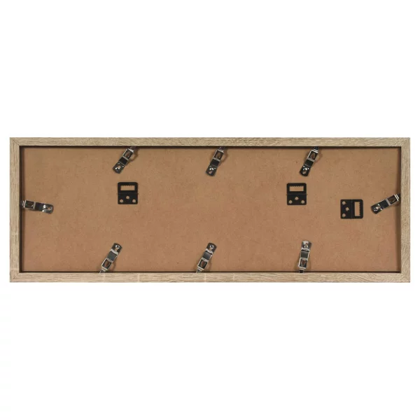 Holz Bilderrahmen Modern für mehrere Bilder 3x10x15 cm | mittelbraun | Normalglas (2 mm)