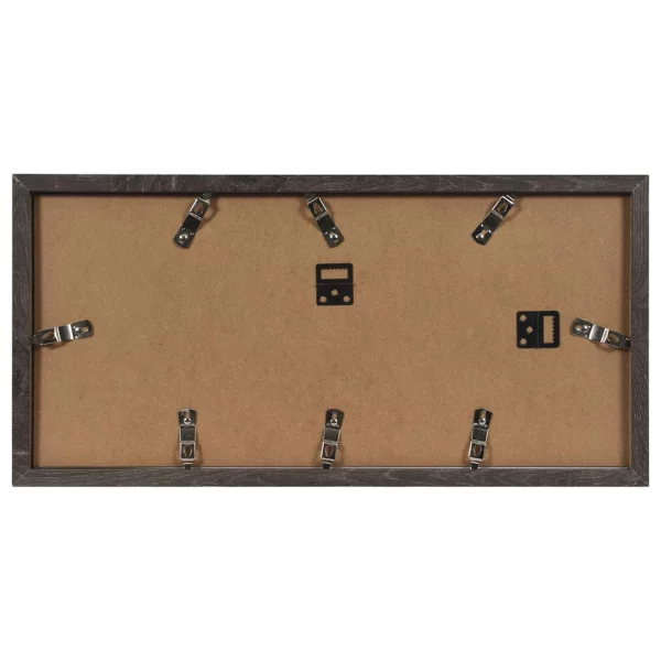 Holz Bilderrahmen Modern für mehrere Bilder 3x13x18 cm | Dunkelgrau | Normalglas (2 mm)