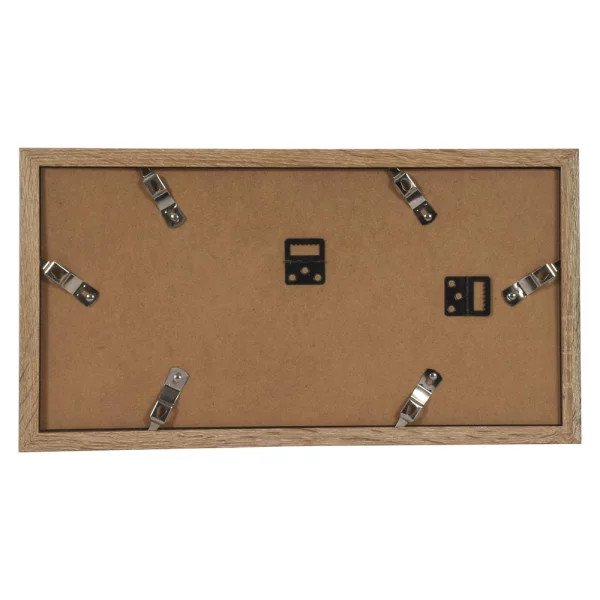 Holz Bilderrahmen Modern für mehrere Bilder 3x13x18 cm | Mittelbraun | Normalglas (2 mm)