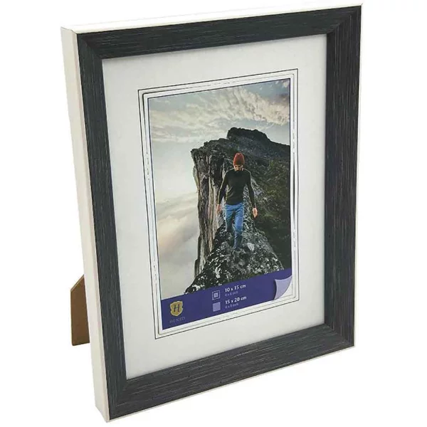 Kunststoff Bilderrahmen Edge 15x20 cm | dunkelgrau | Normalglas (2 mm)