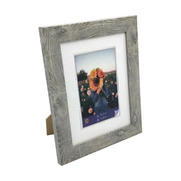 Kunststoff Bilderrahmen Dahlia 10x15 cm | grau | Normalglas (2 mm)
