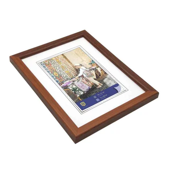 Kunststoff Bilderrahmen Fancy 10x15 cm | braun | Normalglas (2 mm)