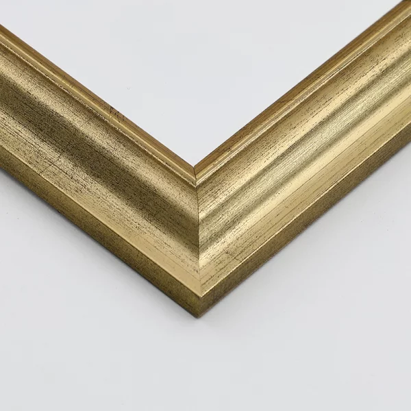 Holz Bilderrahmen Lunex 21x29,7 cm (A4) | Gold | Normalglas (2 mm)