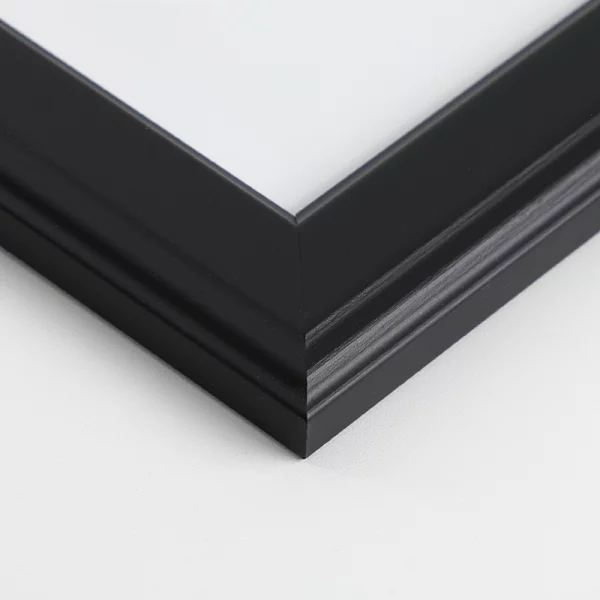 Holz Bilderrahmen Rivon 10x15 cm | Schwarz | Normalglas (2 mm)