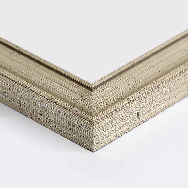 Holz Bilderrahmen Caelen 10x15 cm | Silber | Normalglas (2 mm)