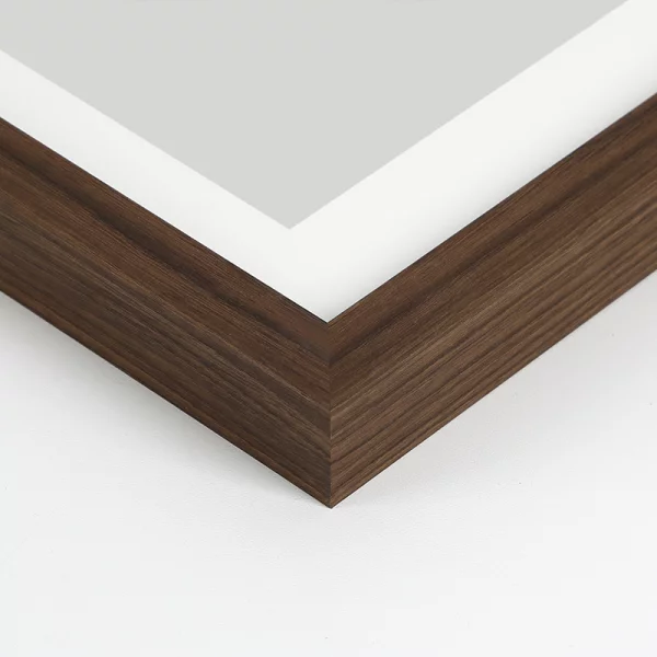 MDF Bilderrahmen Osara mit Passepartout 14,8x21 cm (10x15 cm) | Braun | Normalglas (2 mm)