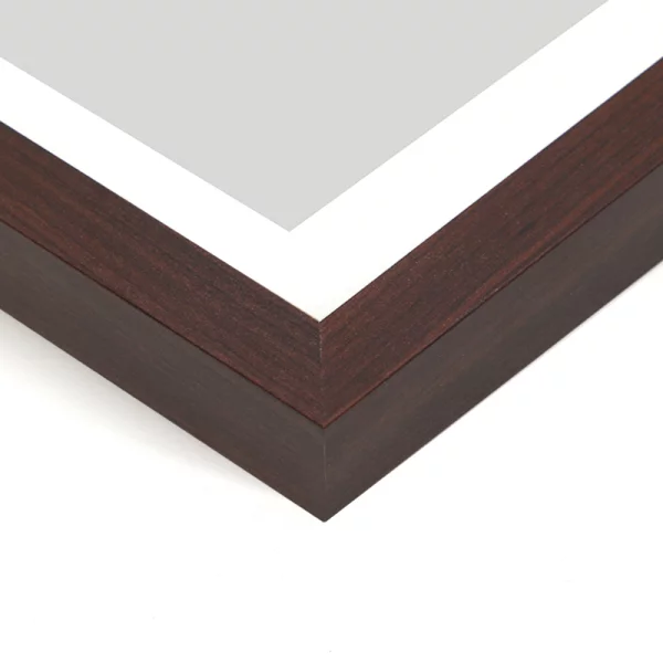 MDF Bilderrahmen Osara mit Passepartout 14,8x21 cm (10x15 cm) | Dunkelbraun | Normalglas (2 mm)