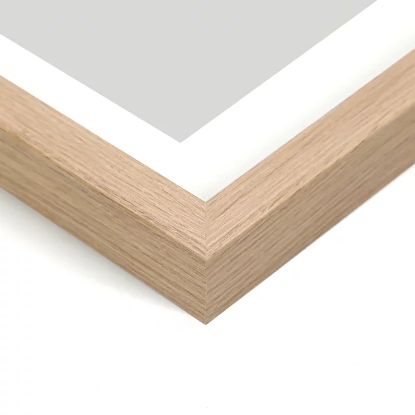MDF Bilderrahmen Osara mit Passepartout 14,8x21 cm (10x15 cm) | Eiche | Normalglas (2 mm)