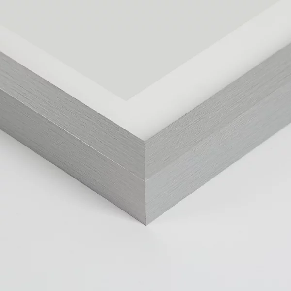 MDF Bilderrahmen Osara mit Passepartout 14,8x21 cm (10x15 cm) | Silber | Normalglas (2 mm)