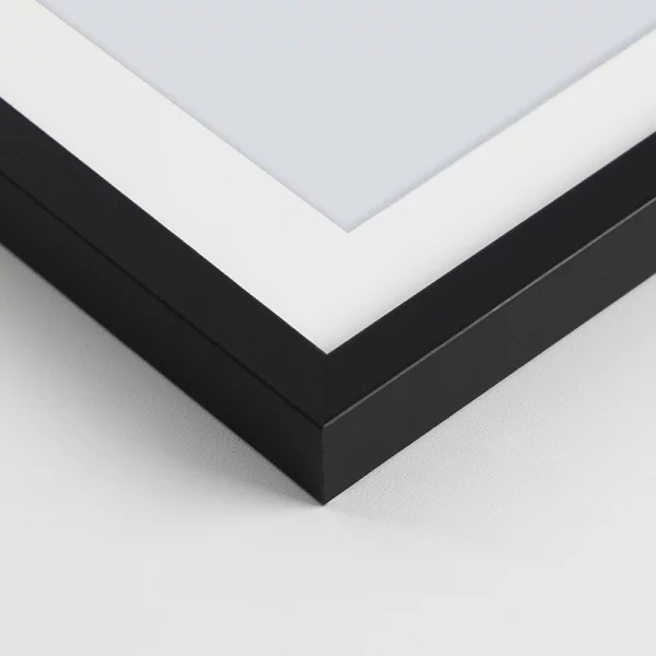 Holz Bilderrahmen Avoro für 4 Bilder 10x15 cm, 15x21 cm 2x10x15 cm, 2x15x21 cm | Schwarz | Normalglas (2 mm)