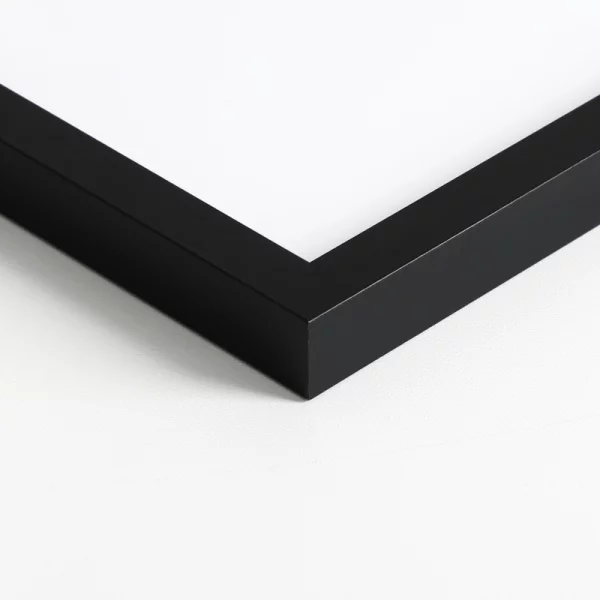 MDF Bilderrahmen Eloura 50x70 cm | Schwarz | Kunstglas (1 mm)