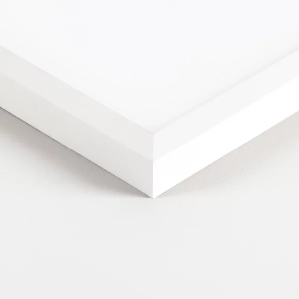 MDF Bilderrahmen Eloura 50x70 cm | Weiß | Kunstglas (1 mm)