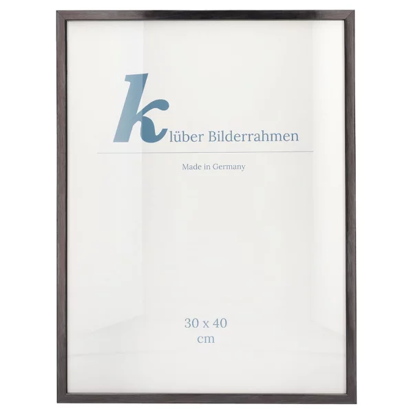 Cadre en bois Calamar 30x40 cm | anthracite-noir | verre standard (2 mm)
