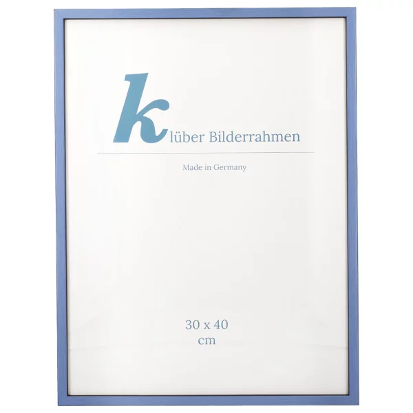 Cadre en bois Calamar 30x40 cm | bleu nuit | verre standard (2 mm)