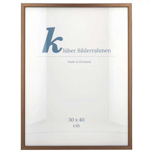 Cadre en bois Calamar 30x40 cm | cuivre-noir | verre standard (2 mm)