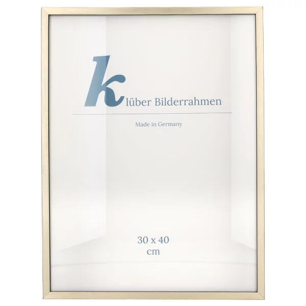 Cadre en bois Calamar 30x40 cm | platine-noir | verre standard (2 mm)