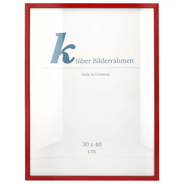 Cadre en bois Calamar 30x40 cm | rouge-noir | verre standard (2 mm)