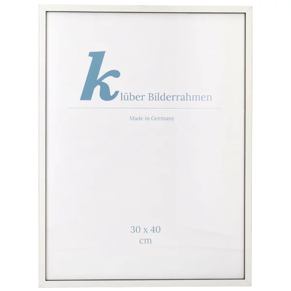 Cadre en bois Calamar 30x40 cm | blanc-noir | verre standard (2 mm)