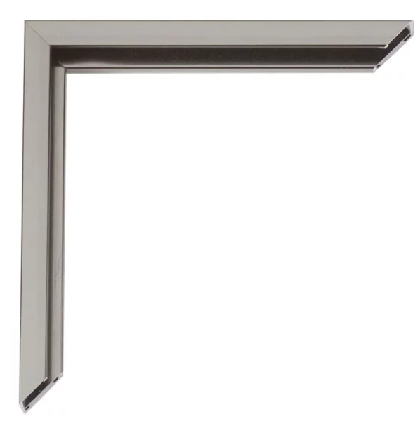 Cadre en aluminium Javier sur mesure gris contraste brillant, dos brossé | verre standard (2 mm)