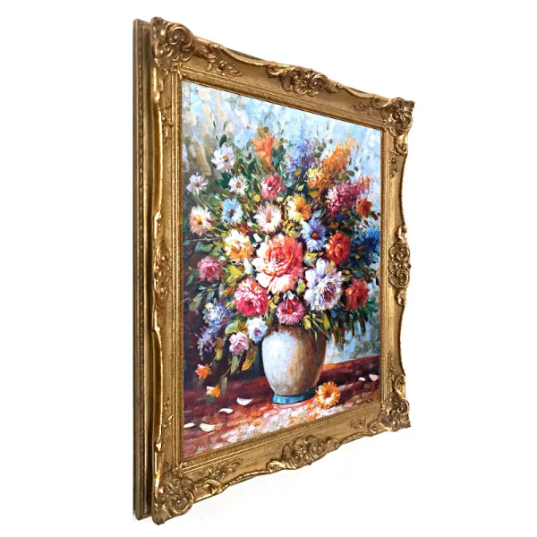 Stilrahmen - München 30x40 cm (Profil 6 cm) | warmes altgold patiniert | Normalglas (2 mm)